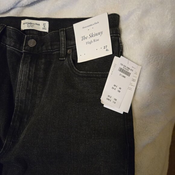 New Abercrombie & Fitch Skinny Blue Jean 27x32 SZ 4T - Picture 3 of 3